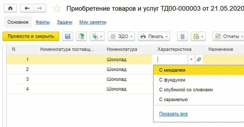 Основные виды номенклатур