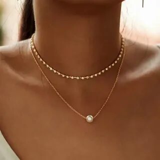 Золотая цепочка женская короткая