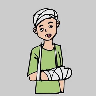 Рисунок сломанная рука