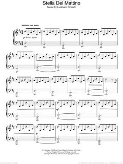 Einaudi una mattina ноты для фортепиано