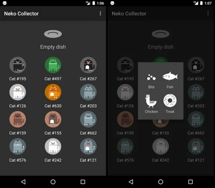 Empty dish Android. Neko Collector. Android Neko. Cat Android 7. Новая версия андроид 7