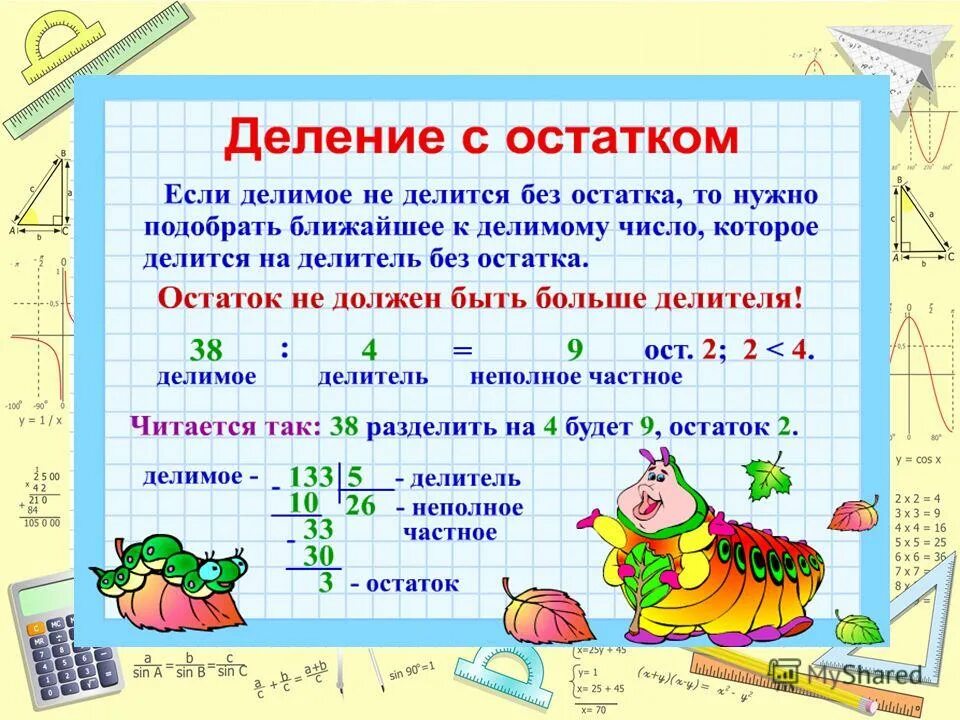 Алгоритм деления столбиком с остатком 4 класс памятка. Деление с остатком 3 класс. Деление с остатком как объяснить ребенку. Математика тема деление. Алгоритм деления по математике