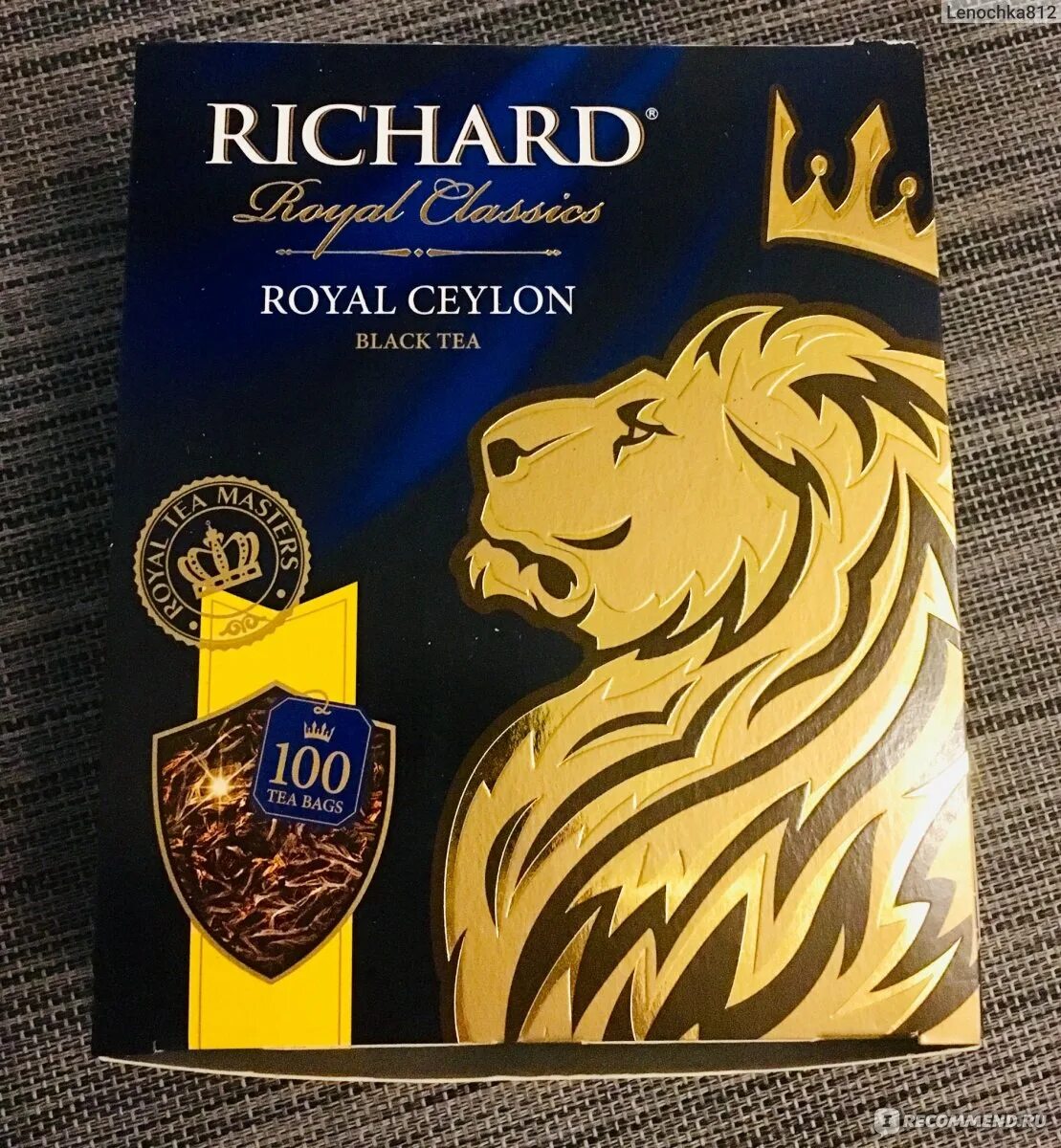 Richard чай в пакетиках. Чай черный Richard Royal Ceylon в пакетиках.