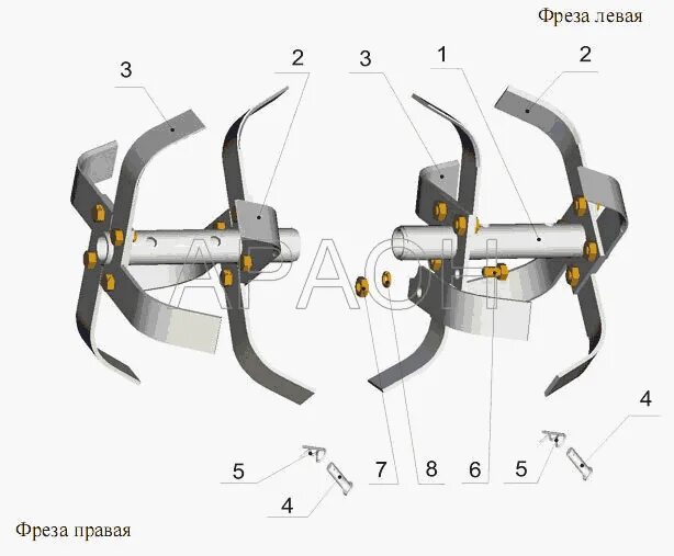 Схема фрезы на мотоблок. Фрезы для мотоблока Хутер 7.5 схема сборки. Схема сборки фрезы для мотоблока Брайт 105. Мотоблок мб4 сборка фрезы. Схема сборки фрезы для мотоблока на 3 ножа Huter.