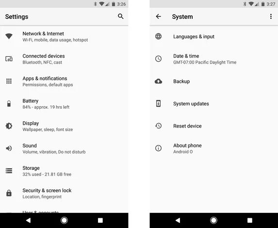 Android 8 устройства. Android 8 menu. меню телефона андроид 8.