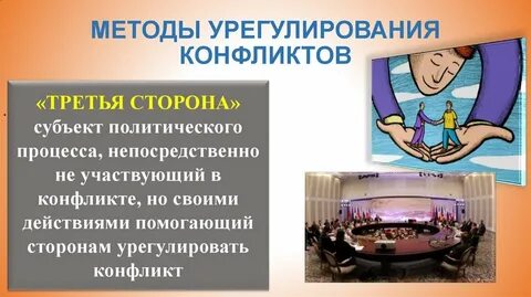 Способы урегулирования международных конфликтов