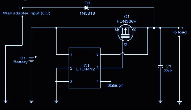 Ltc4412 схемы резервного питания. Схема автоматическое переключение резервного питания 12 вольт. Схема резервного питания от аккумулятора 12в. Переключатель резервного питания от аккумулятора 12 вольт схема. Переключение резервного питания