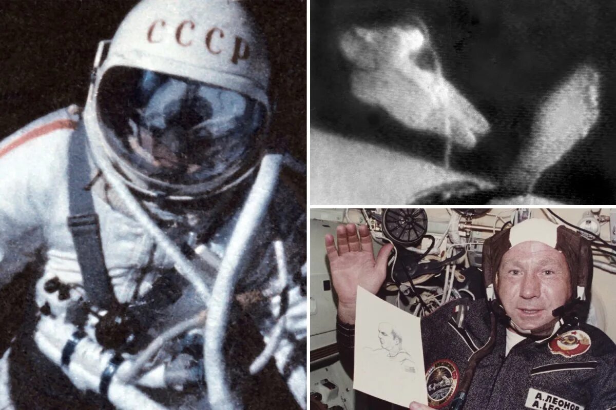 Гагарин на луну год. Первый человек в космосе Леонов. Космонавты СССР Леонов. Леонов первый выход в открытый космос.