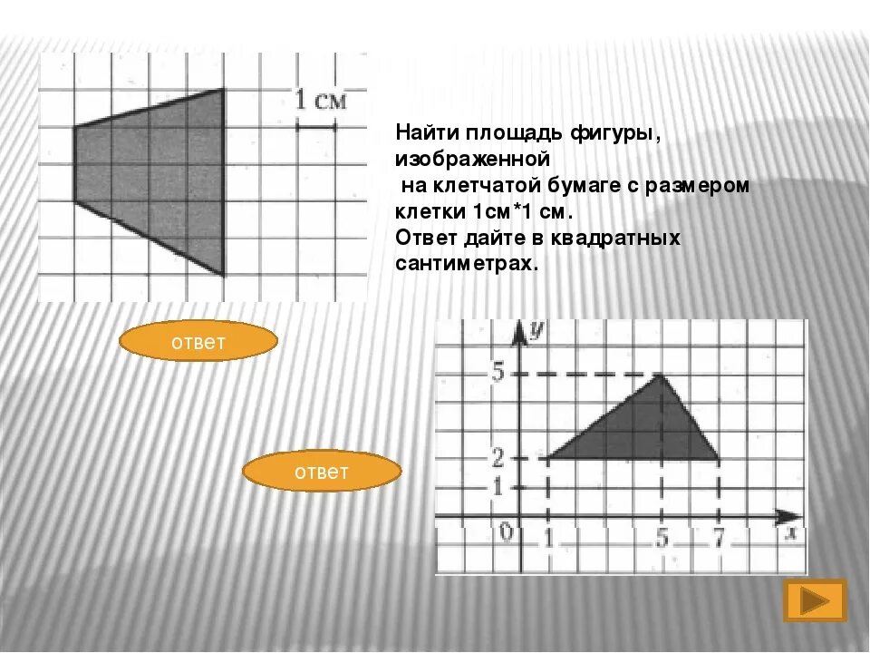 Фигуры на клетчатой бумаге. Площадь фигуры на клетчатой бумаге. Площади фигур нра кле тчатой тбумаге. Вычисление площади на клетчатой бумаге.