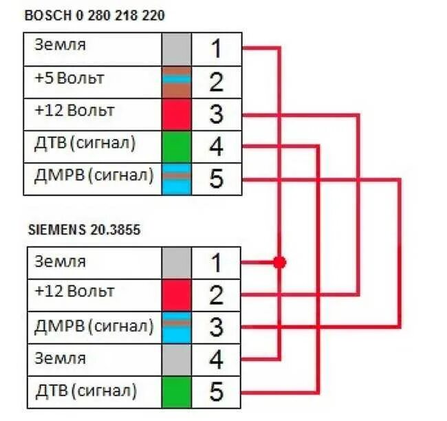 Подключить датчик дмрв. Датчик массового расхода воздуха уаз 409 схема. схема подключения датчика массового расхода воздуха ваз 2114. датчик массового расхода воздуха газель 406. схема датчика массового расхода воздуха бош.