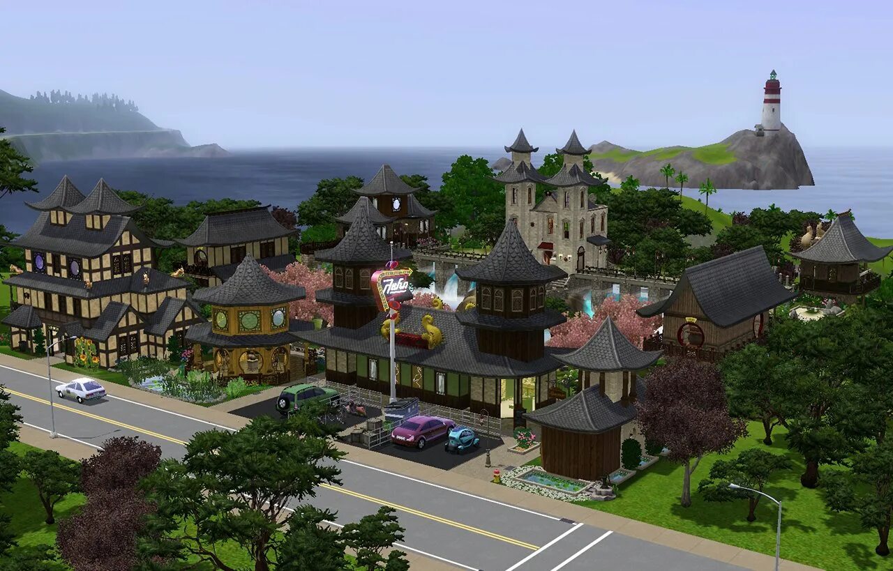 SIMS 3 Japan. Симс 3 Япония город. Симс 3 азиатский город Taipingluanshi Town. SIMS 3 Asian SIM.