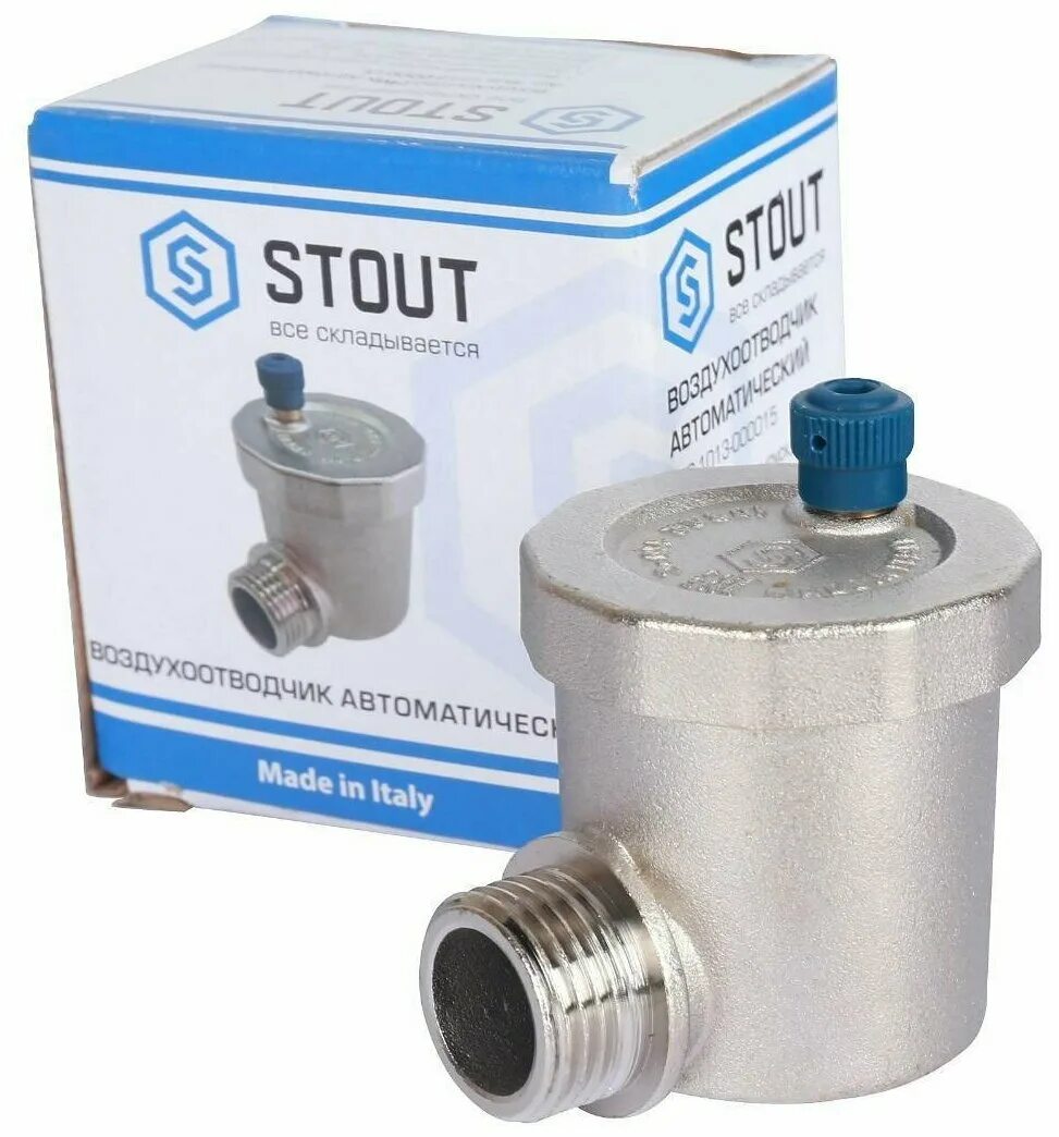 Воздухоотводчик автоматический Stout - 1/2". SVS-1013-000015. Воздухооотводчик Stout SVS-0013-000015. Воздухоотводчик угловой Stout.