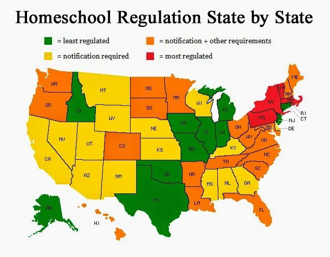 Homeschooling Map. Homeschooling by State in Maine. Best Homeschooling website in USA. Georgia Template. State coloured