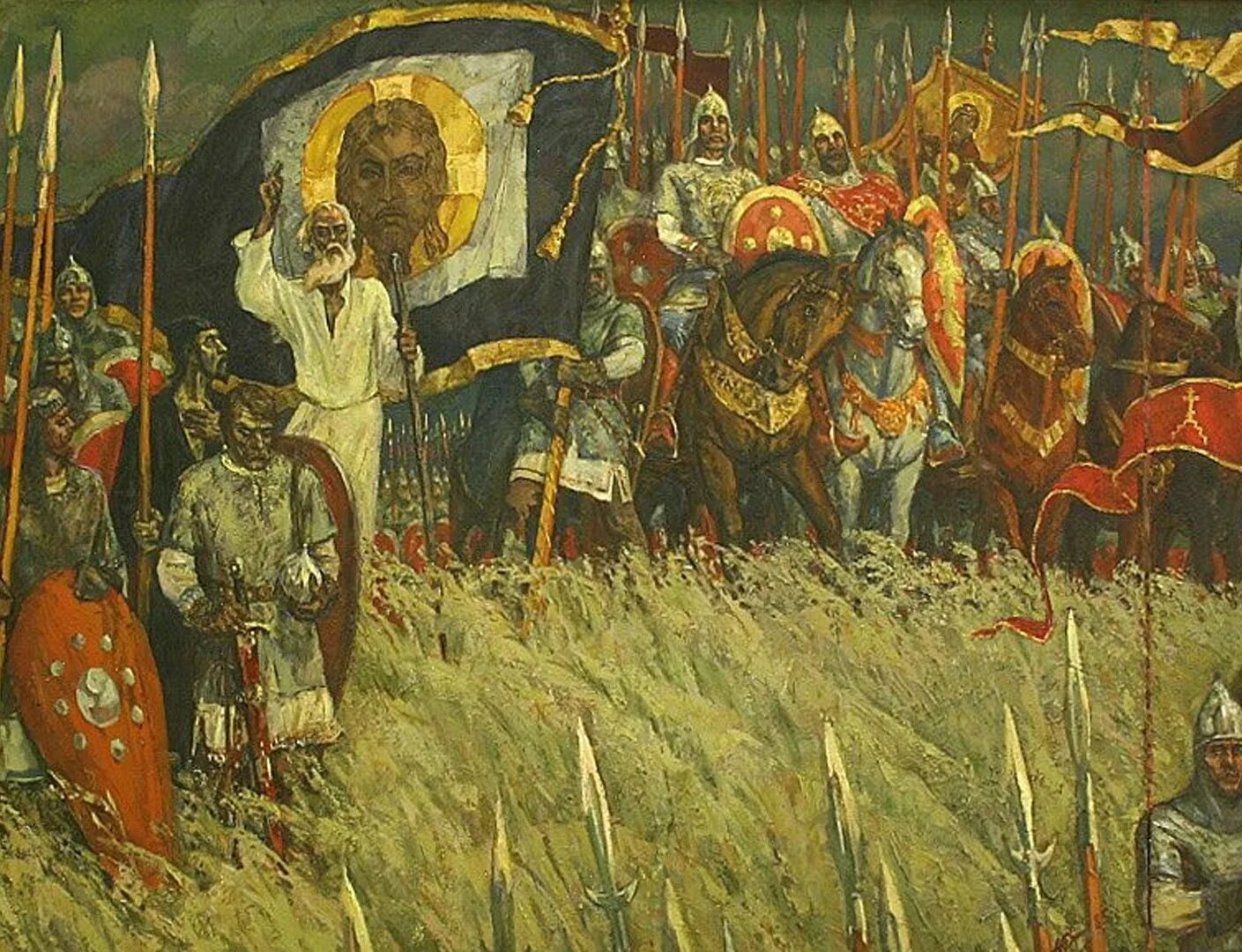 Авторы картин куликовской битвы. Бубнов куликовская битва. 1380 куликовская битва картина. Присекин куликовская битва картина. Картина куликово поле битва.