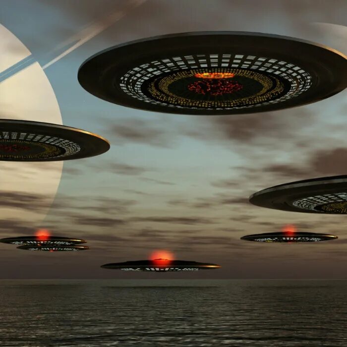 Космос арт. Неопознанный летающий объект. Летающая тарелка. Близкие контакты третьей степени 1977. Нло картинки.