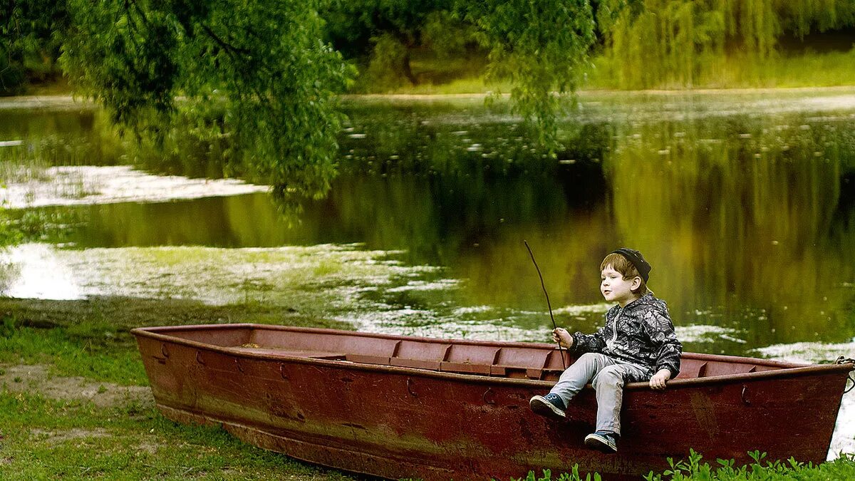 галанова "дочь рыбака". дети на рыбалке.