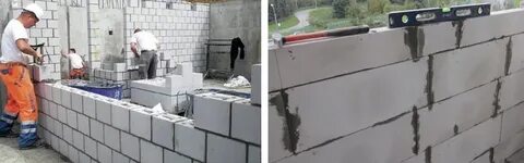 Кладки куба пеноблоков