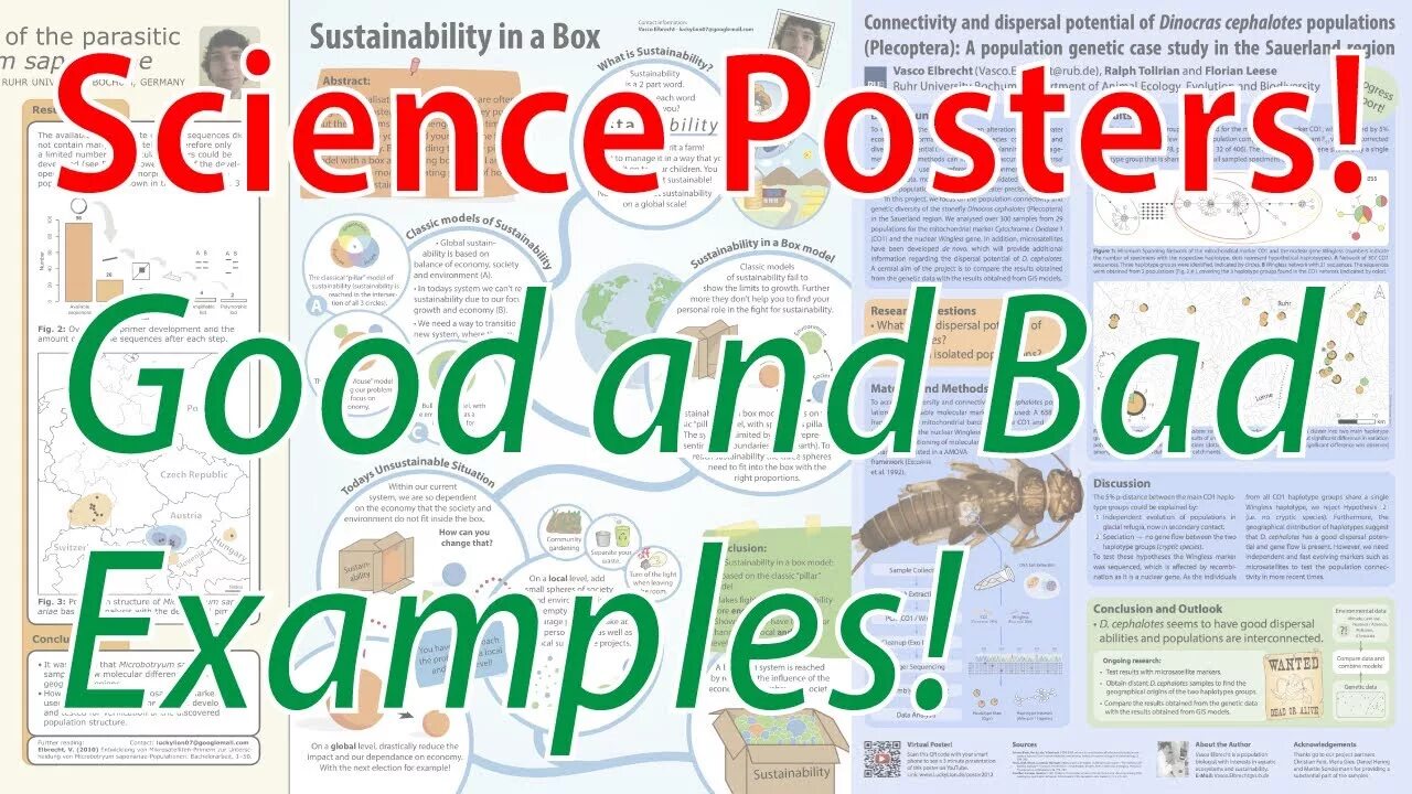 Bad examples. Scientific poster examples. science poster examples. conference poster. scientific conference poster.