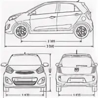 Kia picanto размеры. Киа Пиканто 2015 габариты. Габариты Киа Пиканто 2009. Киа Пиканто 2012 габариты. Габариты Киа Пиканто 2011г.