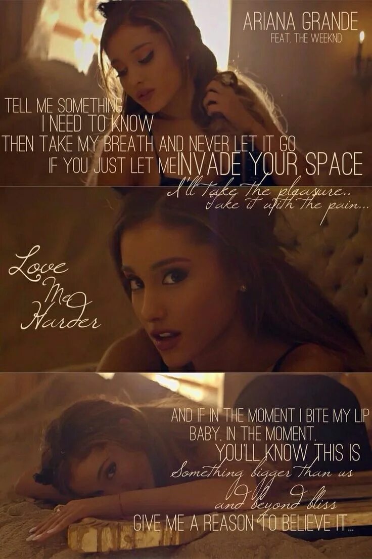 Take me hard. Ariana grande, the weeknd - love me harder. ariana grande feat. ariana grande love.