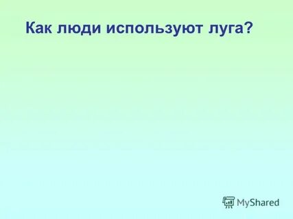 Как человек использует луга