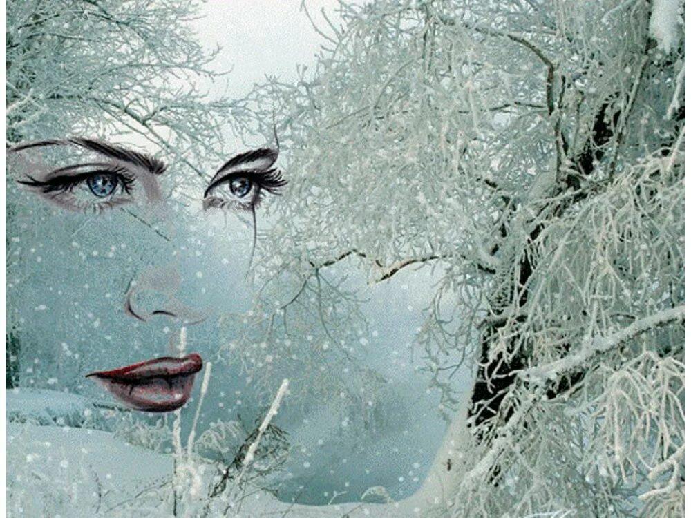 Воздухе пахнет весной ты как всегда холодна. Женщина в метель. Весенняя метель. Снег на ресницах. Женщина вьюга.