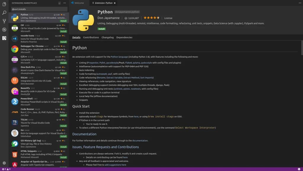 Visual code Python. Visual Studio on Linux. Vscode Python installing. Pep8 Visual Studio code.