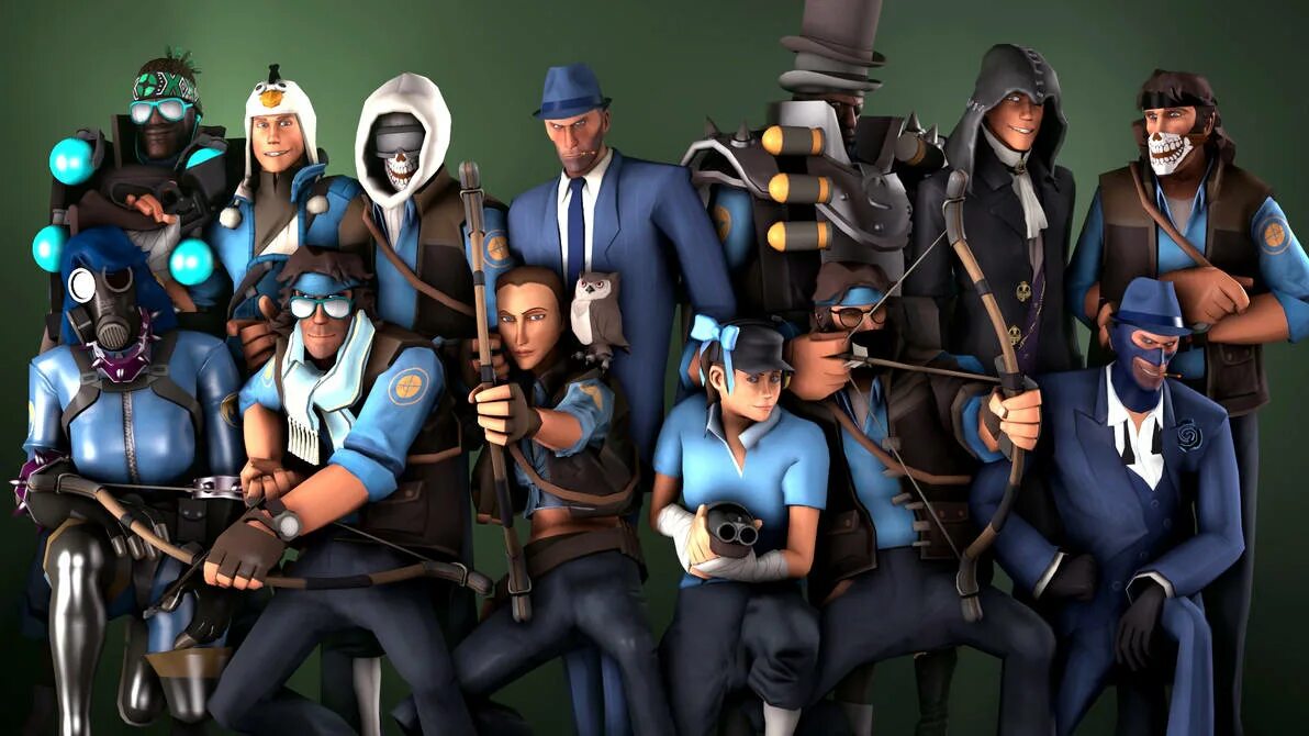 Тим фортресс 2 вся команда. Team Fortress 2 персонажи. Тим фортресс 2 синие. Тим фортресс 2 2022.