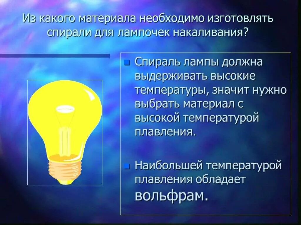 Почему медь не используют для ламп накаливания. Лампа накаливания. Лампа накаливания презентация. Спиральная лампа накаливания. Спираль лампы накаливания материал.