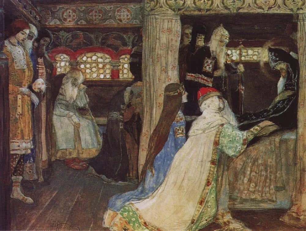 Смерть петра 1. Кончина времен. Кончина времен. Бунцлау 1813. Преставление сергия радонежского икона.