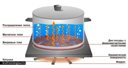 Как работает индукционная плита схема. Устройство индукционной плиты схема. Принцип нагрева индукционной плиты. Схема работы индукционной плиты.