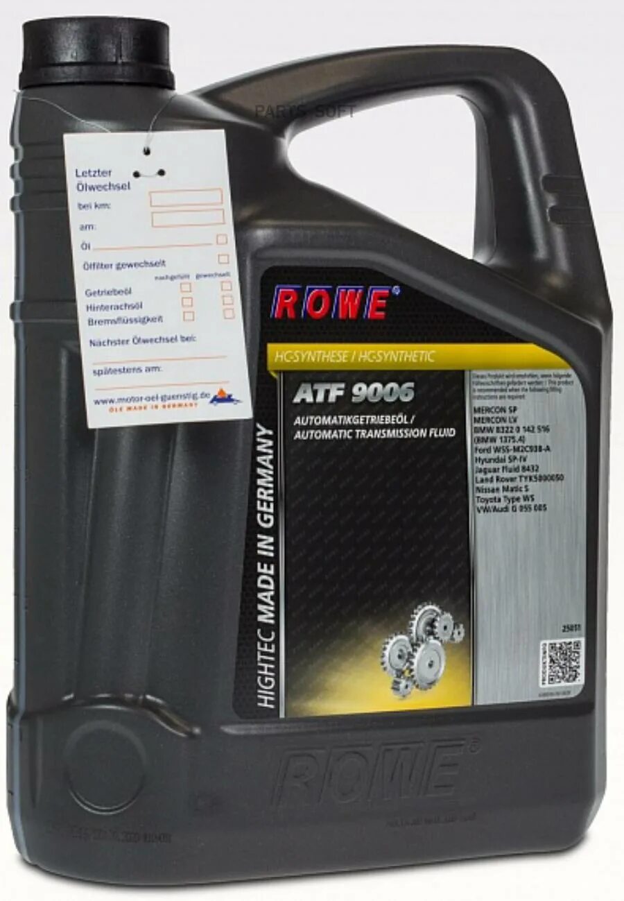 Rowe atf. Hightec ATF 9006. Рове АТФ 9006. Масло Rowe 5w40 BMW. Масло трансмиссионное Rowe Hightec ATF 9006 (1l) Mercon SP/lv.