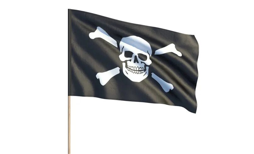 Флаг "весёлый Роджер" (135 х 90 см). Флаг веселый Роджер с саблями. Пиратский флаг. Флажок веселый Роджер. Веселый роджер цена