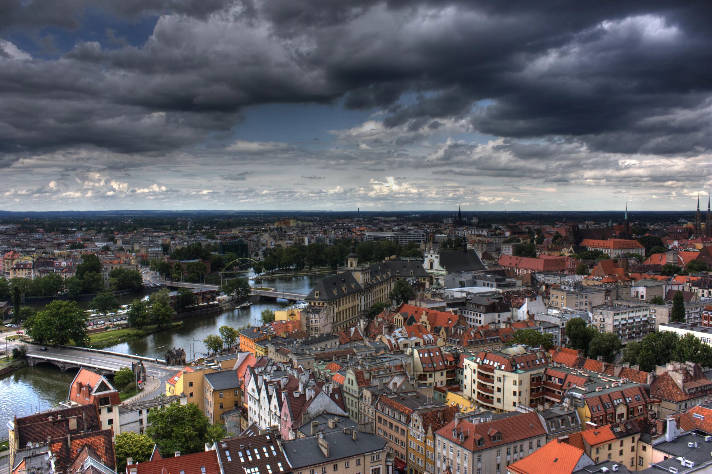 Вроцлав. Панорама Вроцлава. Польский город Вроцлав. Wroclaw Польша фото. Бреслау город