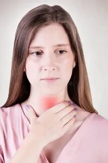 Hands around neck