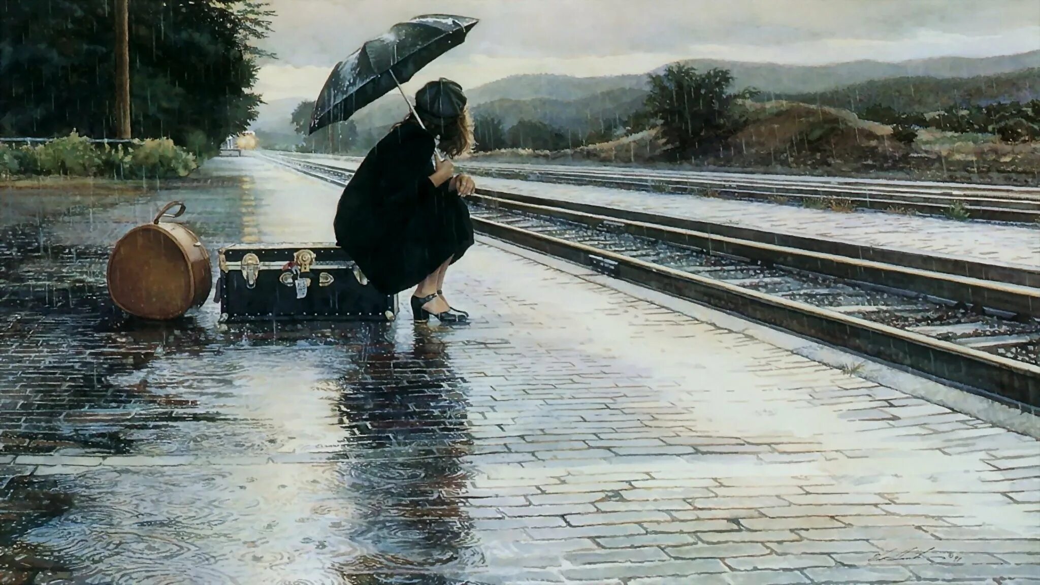 Стив Хэнкс картины под дождем. «В ожидании поезда» (1880) Нестеров. Стив Хэнкс художник. Стив Хэнкс на перроне картина.