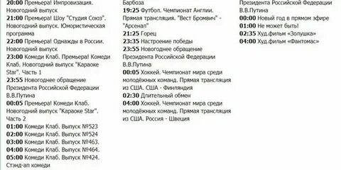 Программа 31 января 2024