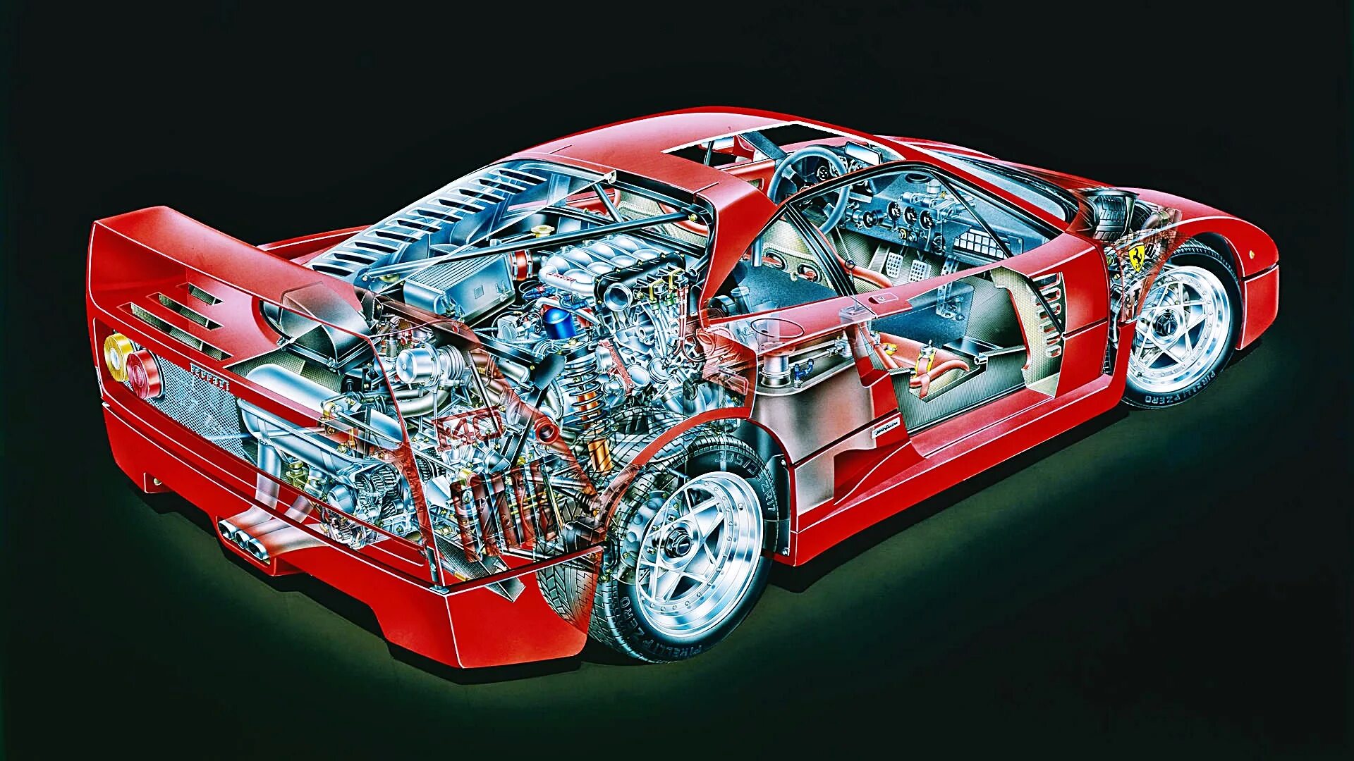 Cars собирать машины. Ferrari f40 engine. Феррари ф40 двигатель. Ferrari f40 двигатель. Ferrari f40 Blueprint.