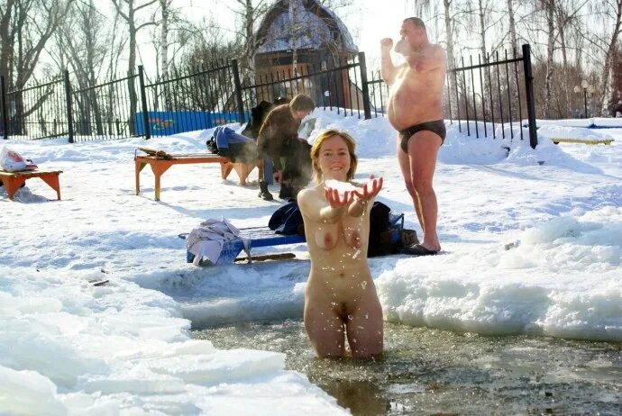 Голые Рождественские Купания