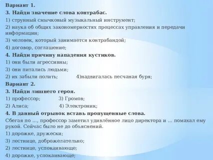 Тест по литературе страна фантазия