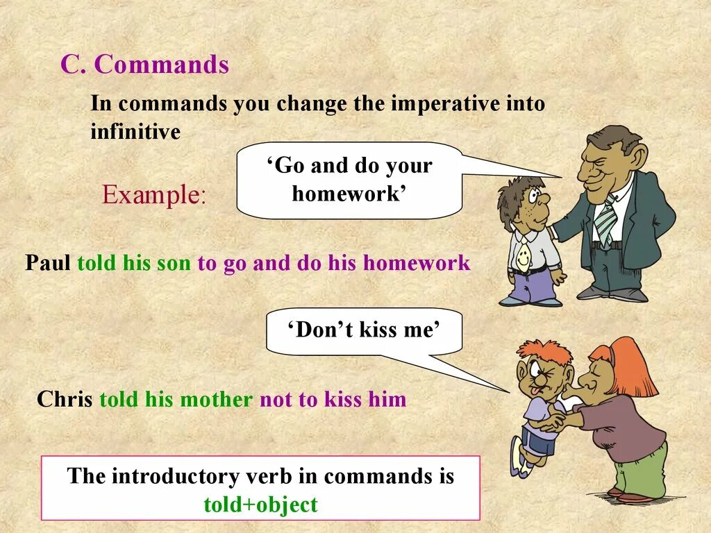 Direct sentences. Reported Speech imperative. Imperative в английском языке. Reported Speech imperative sentence. Повелительное в репортед спич.