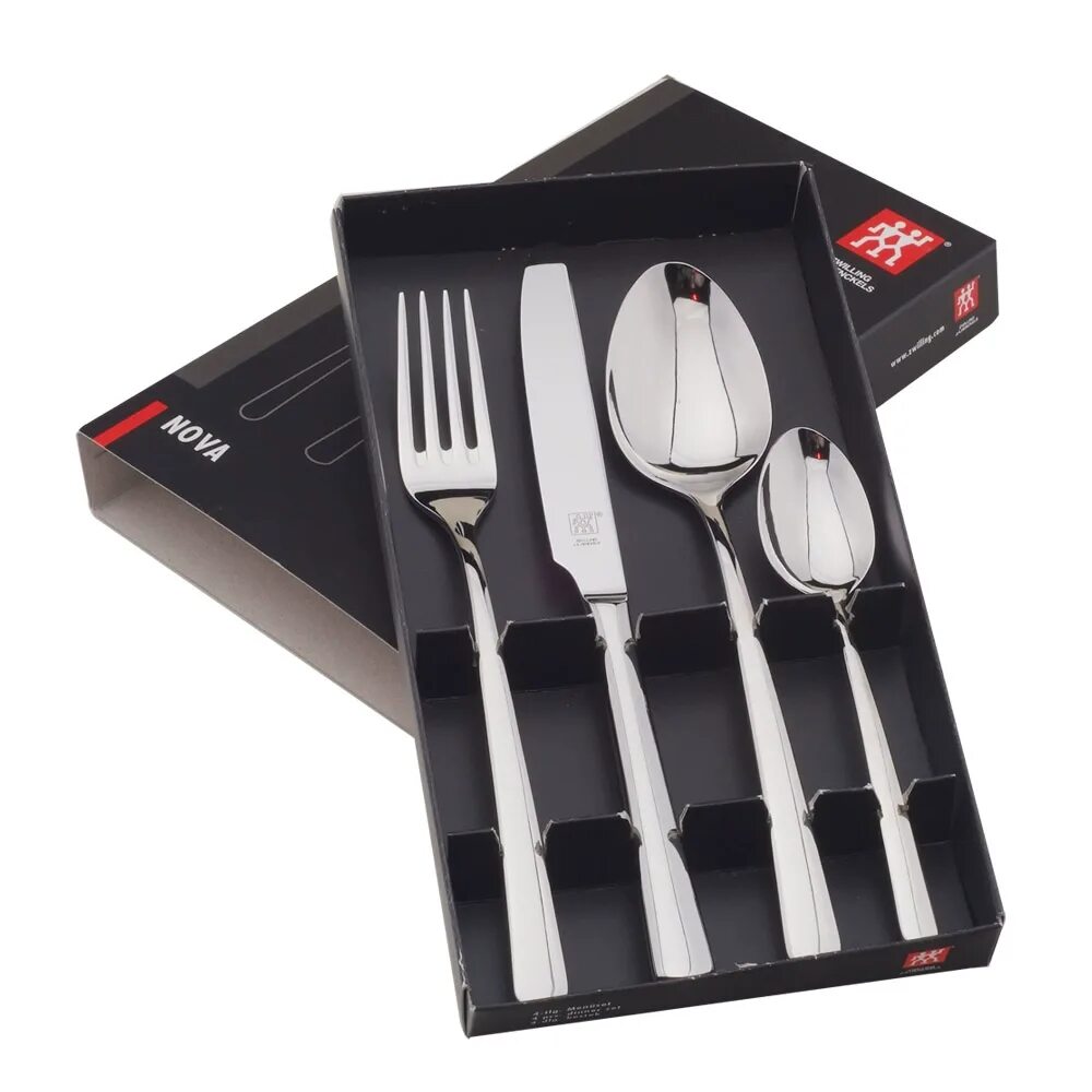 Zwilling Nova столовые приборы 4 шт. Столовые приборы Zwilling Nova 396216. Zwilling j a Henckels Nova столовые приборы. Zwilling Nova 07141-400-9. Купить набор zwilling