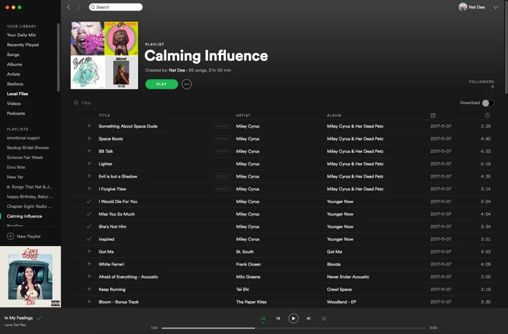 Playlist list