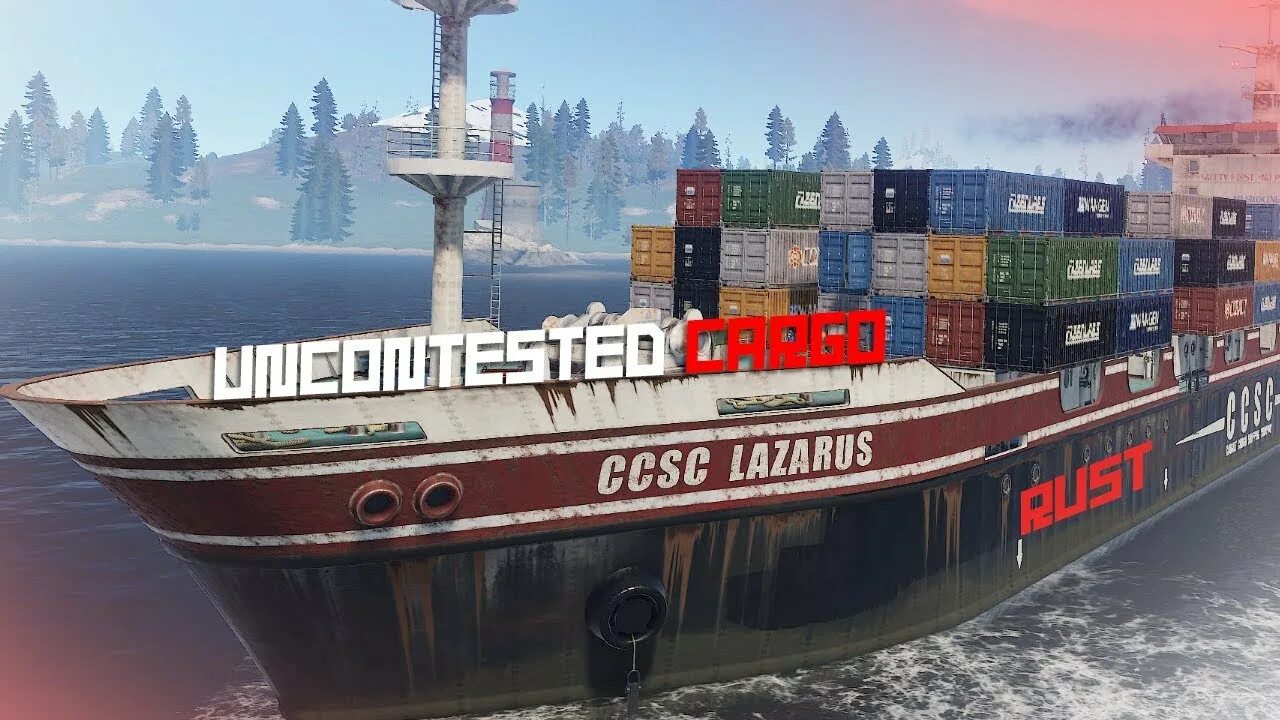 Rust cargo. Карго шип раст. Грузовое судно раст. Корабль Rust. Корабль из Раста.