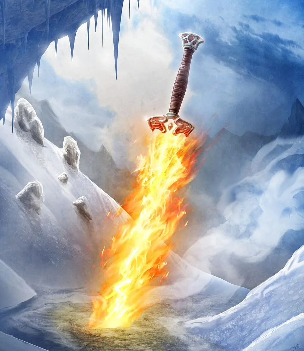 Огнем и мечом. Sword of fire and ice mtg. Ледяной меч. Меч льда и пламени. Огненная катана.