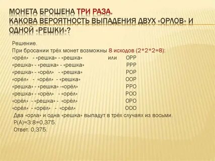 Монету подбрасывают 11 раз подряд