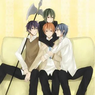 Noda x Hideki Hinata x Otonashi Yuzuru x Naoi Ayato from Angel Beats! 