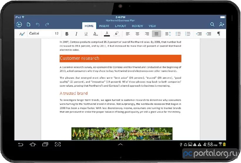 Microsoft Office для андроид. Ворд на планшет. Офис на андроид планшет.