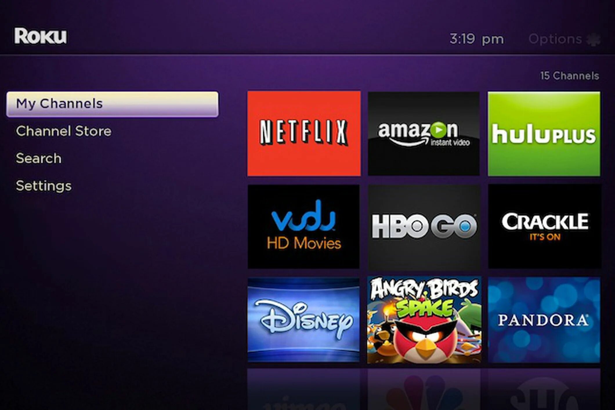 Channels search