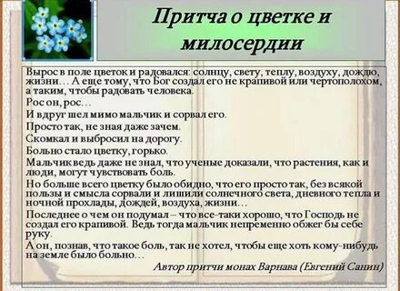Притча о доброте и милосердии
